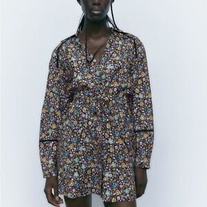 Zara Floral Shirtdress New